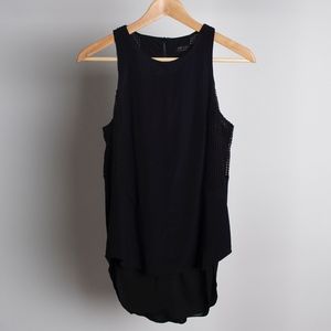 RAG & BONE Racerback Black Mesh Tank Top Size S